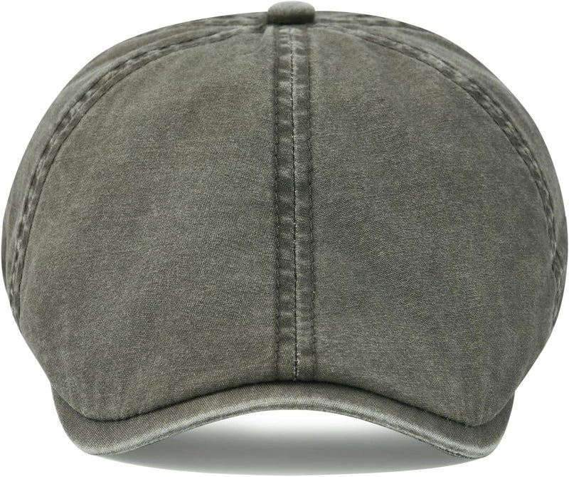 VOBOOM Cotton Washing Flat Cap Cabbie Hat Gatsby Ivy Irish Hunting Newsboy - Image 2